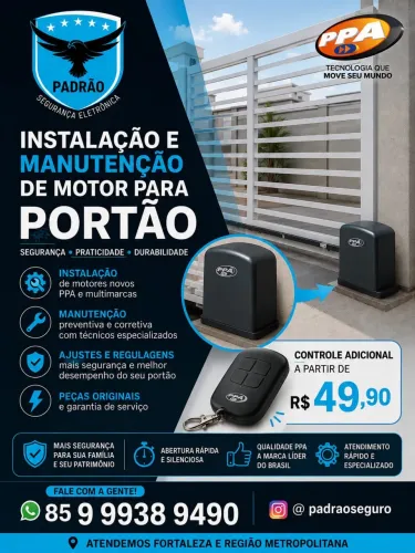 Manutenção em motor de portão