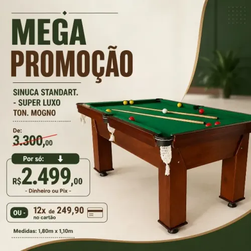 Mesa de Sinuca Premium nova