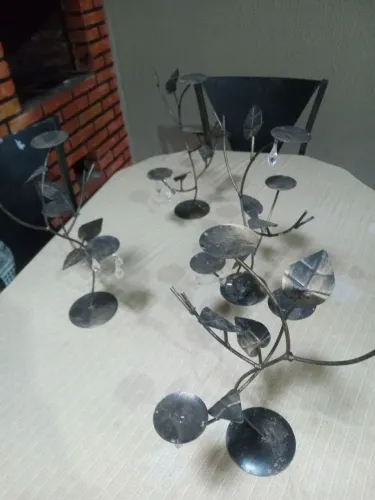 Castiçais rústicos decorativos