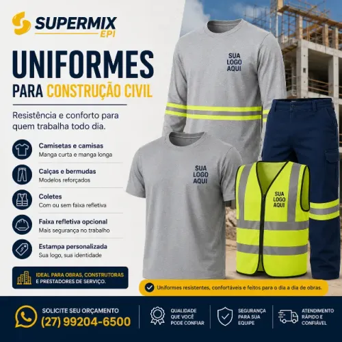 Supermix EPI | Uniformes para Construção Civil A PARTIR DE R$34,90