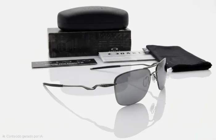 Óculos Oakley Tailhook Carbon com lentes Black Iridium Espelhadas (Referência 4087-02)