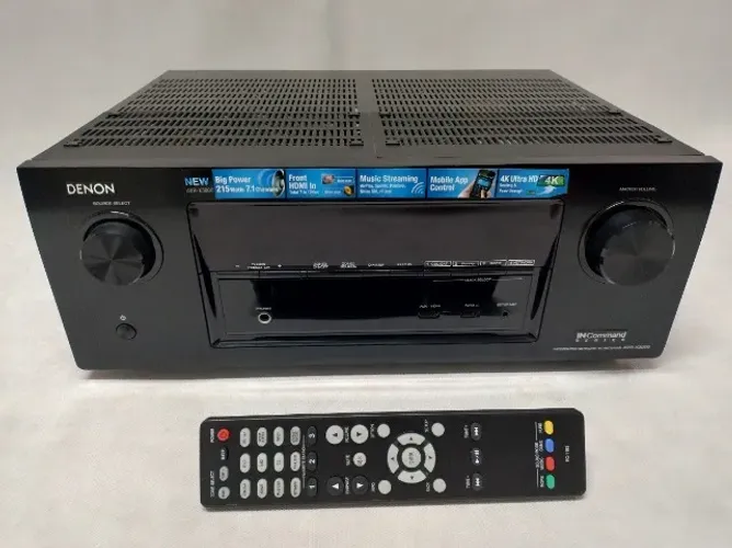Receiver Denon AVR-X3000, 7.2 Canais, 215 Watts, 4K, 9 HDMIs, Controle Remoto, Novíssimo