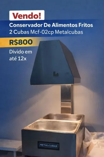 Conservadora de frituras Metalcubas