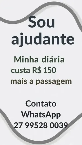 Estou disponível ajudante