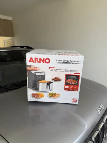 Airfryer Arno Airfry & Grill Expert Maxx Digital 6,5L AFD6, 1680W, Inox e Preta