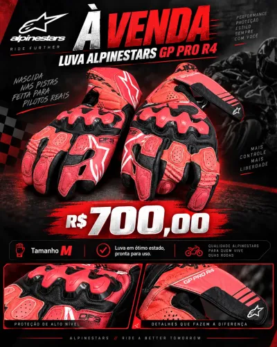 Luva Alpinestars GO Pro R4