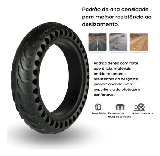 Pneu rígido para patinete elétrico 8,5