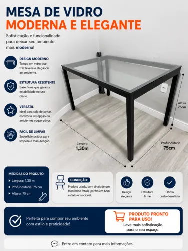 Mesa de vidro