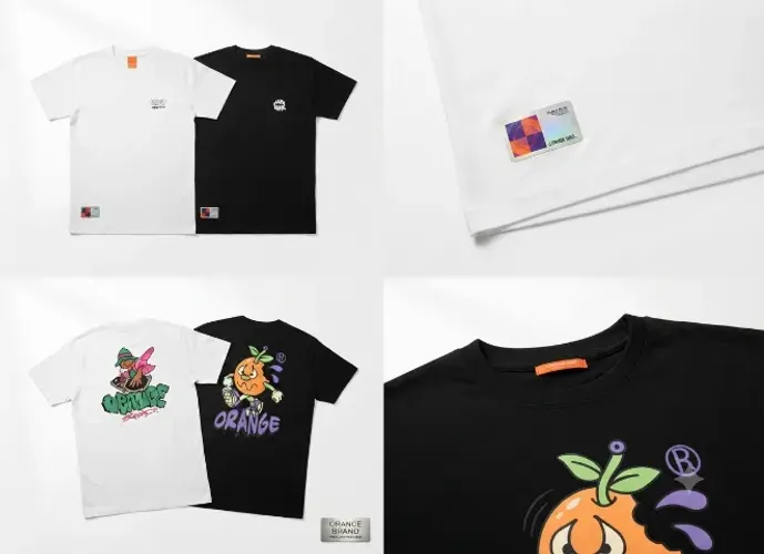 Camisetas Orange Brand Estilo Urbano/streetwear