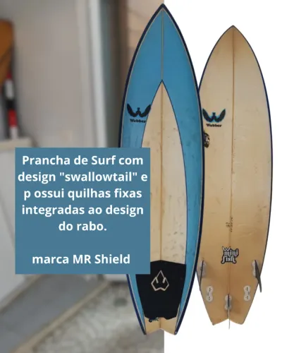Prancha de Surf com design "swallowtail" 