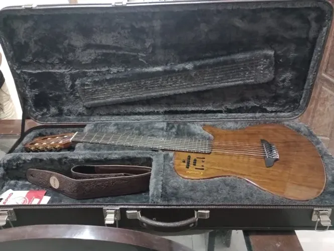 Violão Caimbé 7 Cordas Eletroacústico + Hard Case + Correia Basso