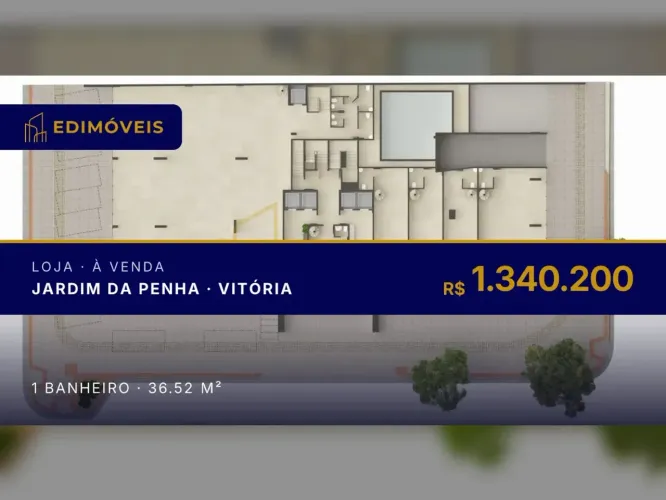 Loja em Jardim da Penha, espaço comercial com visibilidade e acessibilidade