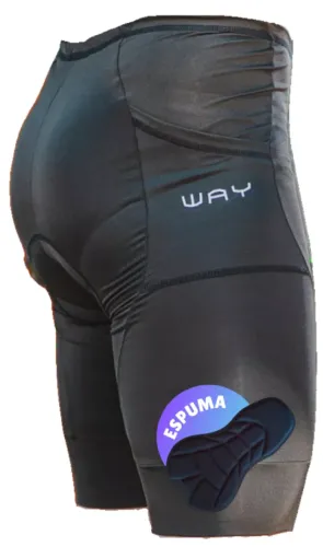 Bermuda de Ciclismo Masculina com Forro em Espuma e Bolsos Laterais