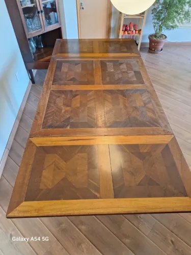 Mesa de jantar extensível 4 a 12 lugares