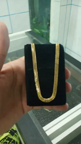 Cordão de ouro modelo lacraia 