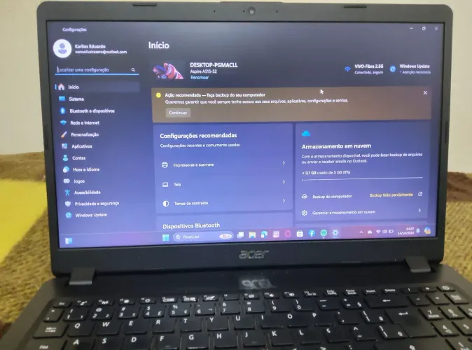 Notebook Acer Usado