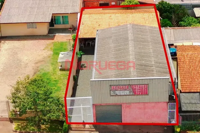Barracão Comercial à Venda em Araucária-PR no Bairro Capela Velha com 2 Salas, 1 Banheiro,