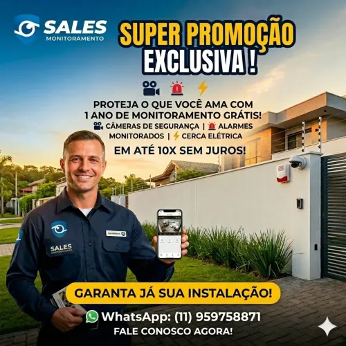 Câmeras, alarmes, cerca elétrica e interfones