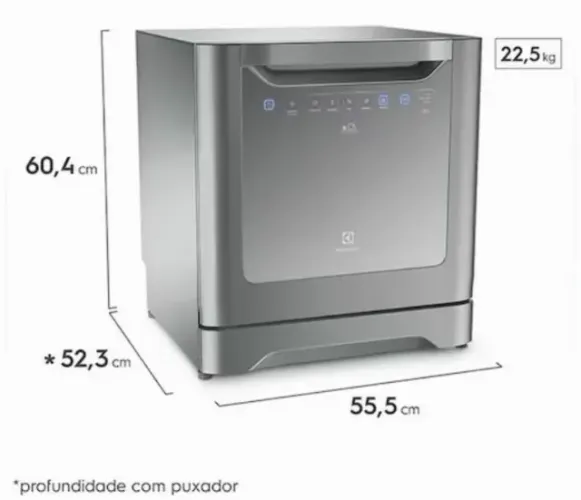 Lava-Louças Electrolux LE08 de 8 Serviços para Bancada Cinza