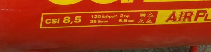 Compressor de ar 25l 8.5csi