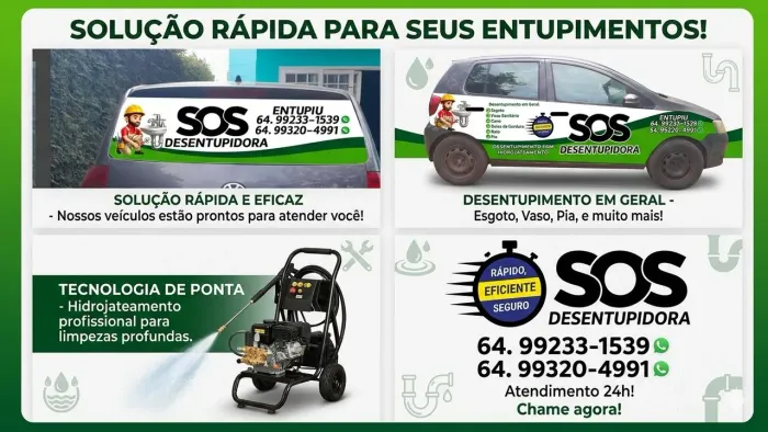 SOS DESENTUPIDORA E HIDROJATEAMENTO 