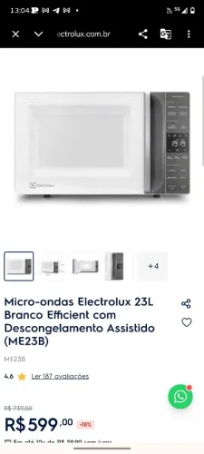 Microondas 23L Electrolux