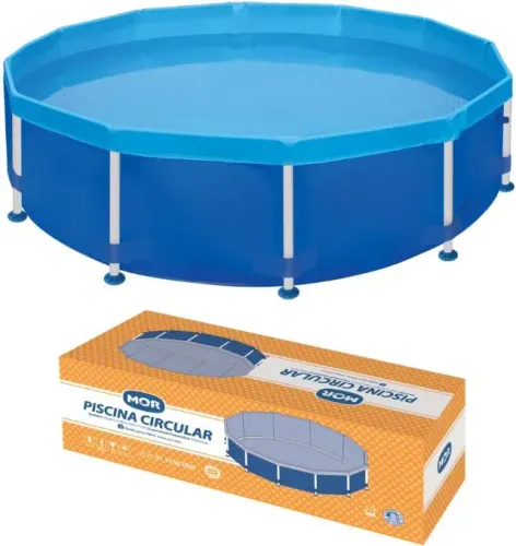 Piscina Circular MOR 4.500 Litros Com Armação Estrutural e com filtro e acessorio limpeza