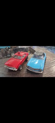 2 Antigas e Raras Miniaturas em Lata Japonesa item de Colecionador 