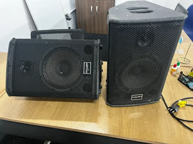 Kit Caixa Ativa + Passiva 8" 150W SAGA USB BT CABO