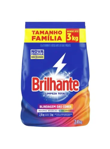 Sabão em pó Brilhante - Limpeza Total 2,4kg