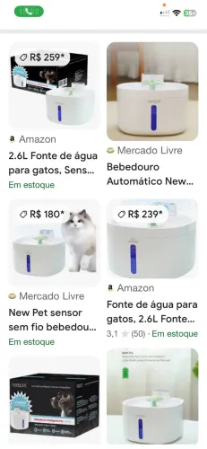 Pet bebedouro com sensor 
