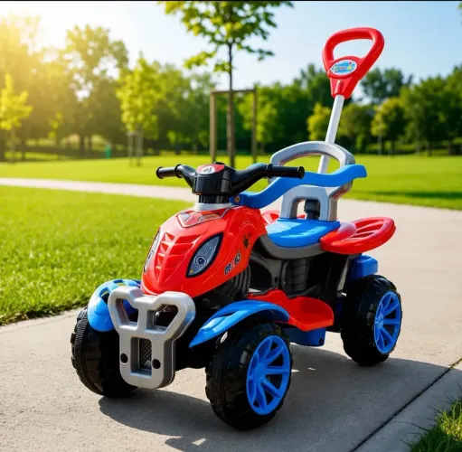 Carrinho De Passeio Infantil Menino Com Pedal Quadriciclo