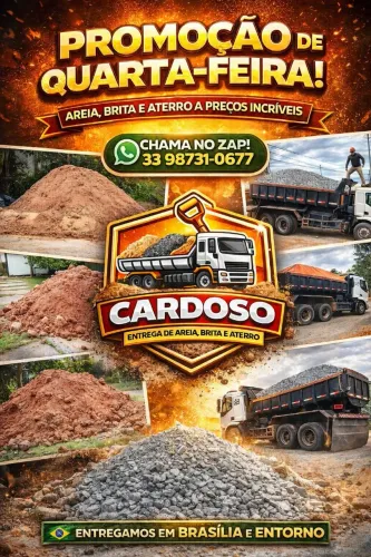 Sua obra começa aqui: areia, brita e aterro no melhor preço 