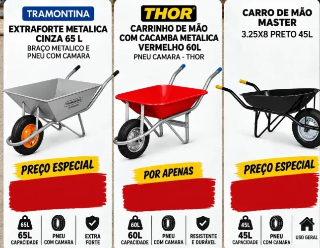 Carro de mão Tramontina ou maestro