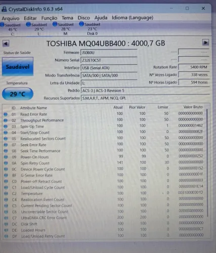 Hd externo Toshiba canvio USB