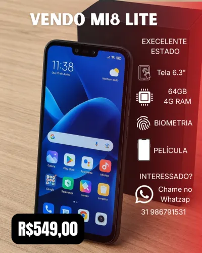 Celular MI8 Lite