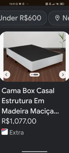 Cama box mais colchão
