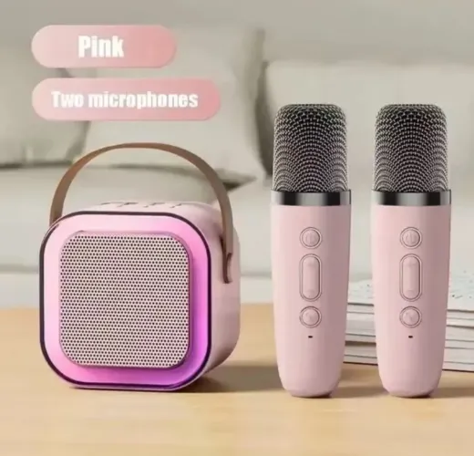 CAIXINHA DE SOM COM 2 MICROFONES BLUETOOTH/ NOVA