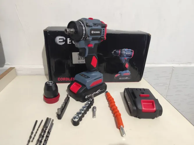 Parafusadeira com Furadeira 21V /16.8V 2 bateria brushless broca ferramenta