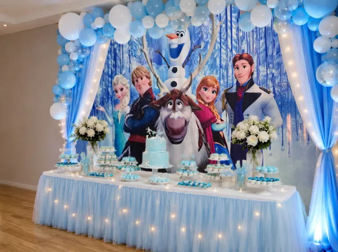 Banner filme Frozen para decoração