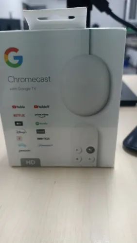 Google Chromecast 4ª geração de voz HD 8GB branco com 1.5GB