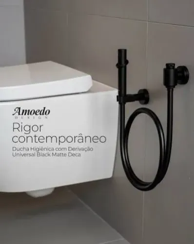 Ducha Higiênica Universal com Derivação Black Matte Deca