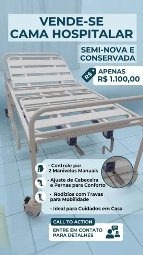 Cama hospitalar conservada