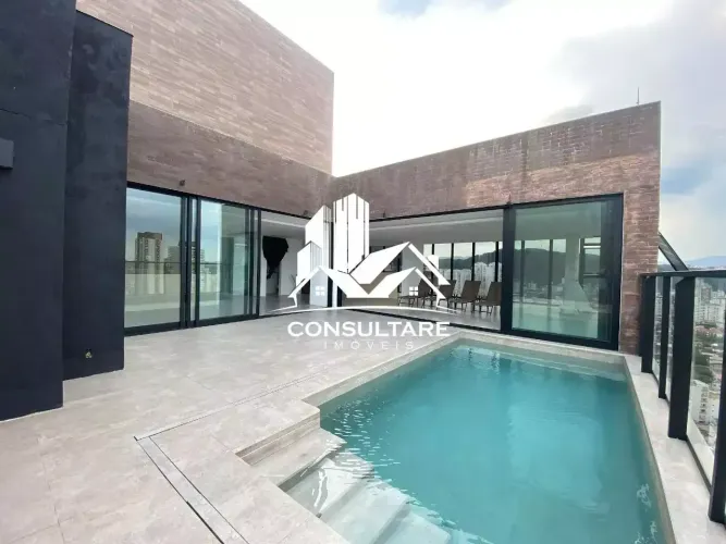 Cobertura Alto Padrão com Vista Mar | 4 Suítes | Piscina Privativa Santos