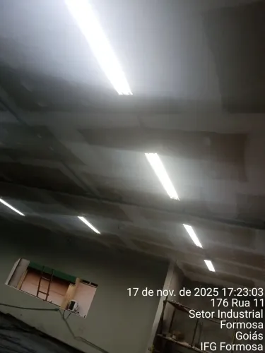 Instalação de forro driwall e instalação de infraestrutura de eletroduto
