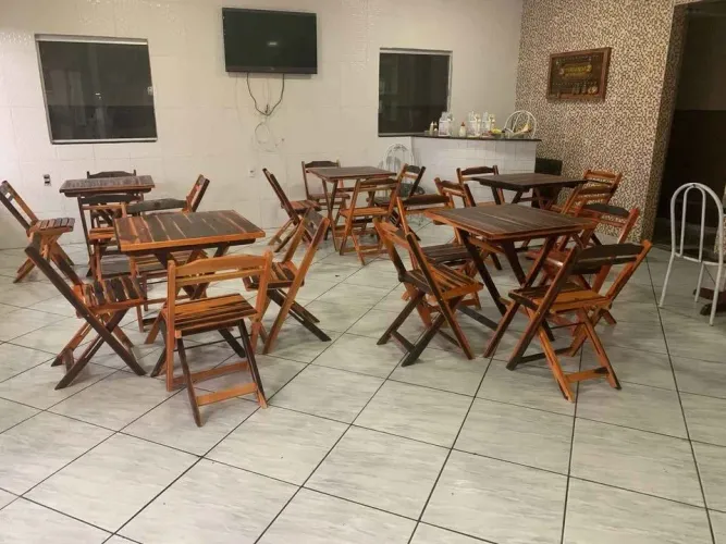 Kits Dobráveis Mesas Cadeiras para lanchonetes e bares