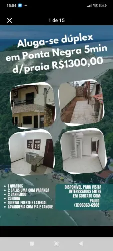 Casa dúplex em ponta negra 