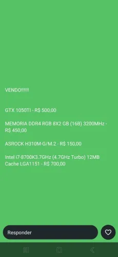 Vendo Peças de PC