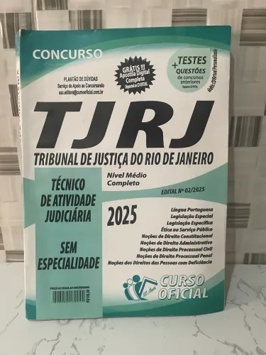 Apostila TJRJ 2025 - Técnico de Atividade Judiciária (Nível Médio)