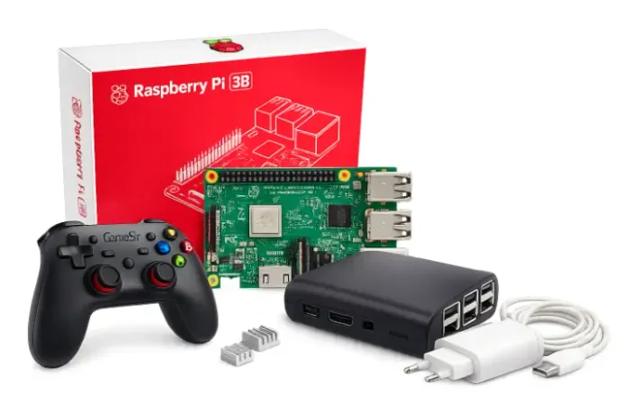 Raspberry Pi 3B com controle Gamesir G3S e cartão 32GB